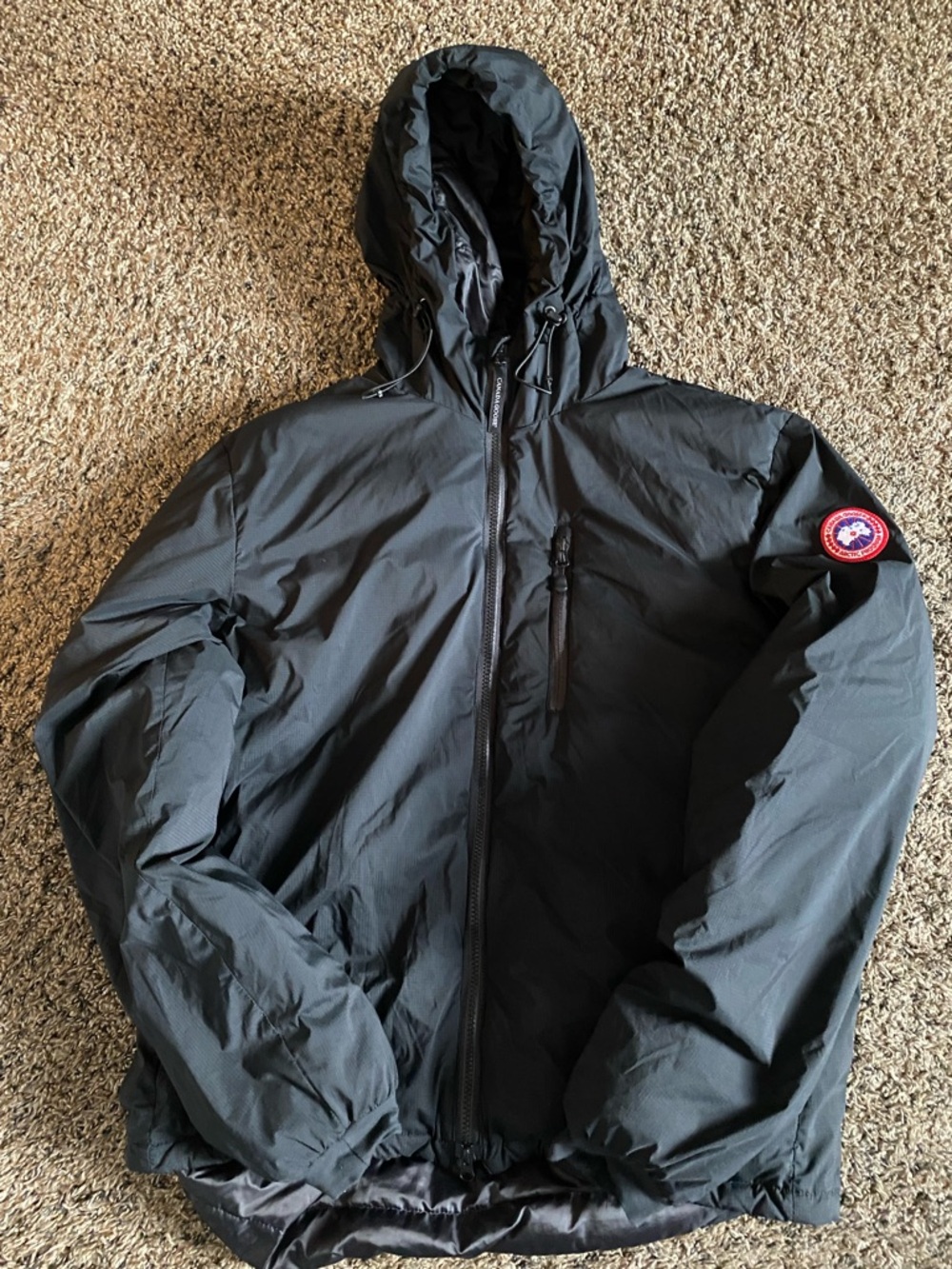 Canada Goose Men's Hooded Puffer Jacket in Black